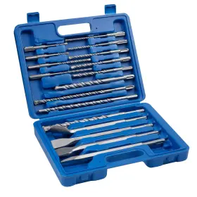 Rviqi 781380613706 17 Pcs Hammer Drill Bits And Chisels Set Sds Plus Shank Connection Concrete