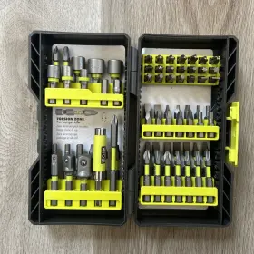 Ryobi 033287181124 Impact Rated 70-piece Driving Bits Kit Tool Set Hex Case Storage Assorted