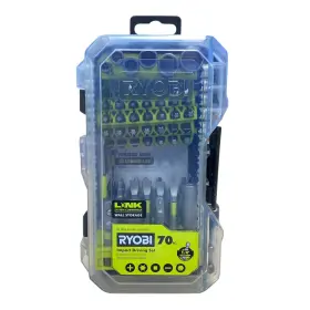 A967001 Ryobi Titanium Drill Bit Kit 70-piece Magnetic Screw Socket Adaptors Nut Drivers