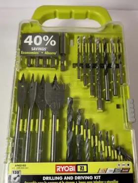 A983102 Ryobi 31 Piece Drilling And Driving Set Drill Bits - Lightly Used Value Priced