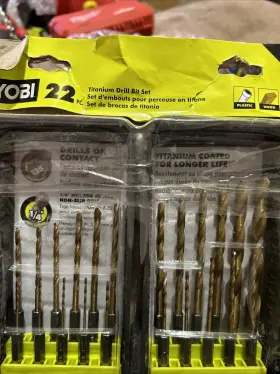 Ar2042 Ryobi 22-piece Titanium Drill Bit Set