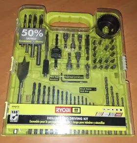Lv-h132 Ryobi 60 Piece Drill Bit Set Tool Kit Men Garage Tools Mechanic Engineer