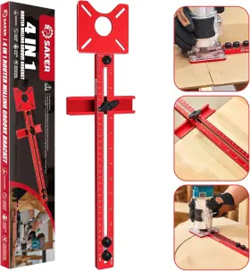 50009 Saker New 4 In 1 Router Milling Groove Bracket Cabinet Hardware Jig With