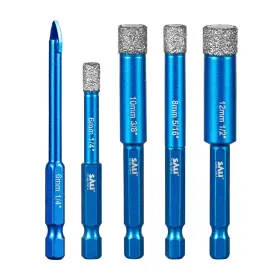 O06kkq32 Sali Diamond Core Drill Bits Set 5pcs Tile Hole Saws Vacuum Brazed Saw W