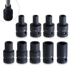 Sanpylo2uekyt4wq Sanpyl 9 Pieces Tap Socket Set 1/2 Inch Drive For One Size Black