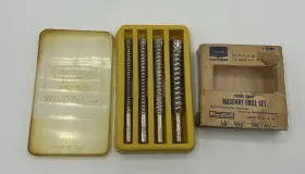 9-67094 Sears Craftsman Vtg 4 Piece Carbide Tipped Masonry Drill Bit Set Usa