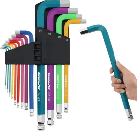 81135 Sedy 13-piece Color Coding Jumbo Ball End Long Arm Hex-key Large Sae Multicolor