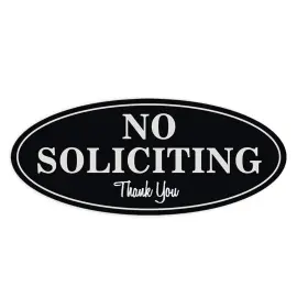 Wxa-02 Sf Sonfan No-soliciting Sign For House Signs Home - Small 2.8 Inch X 7 Silver