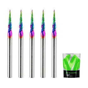 Spwb5x2qx3.150550c Sharpro Tapered Ball Nose End Mill 1/8 Inch Shank 8 Deg Shk- 0.5mm Dia