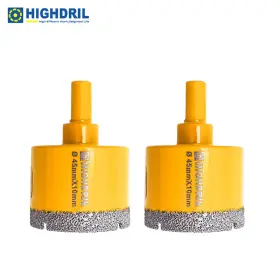 Shdiatool 718760501322 Diamond Core Drilling Bit 2pcs 45mm Hole Cutter Tile Porcelain Marble Saw