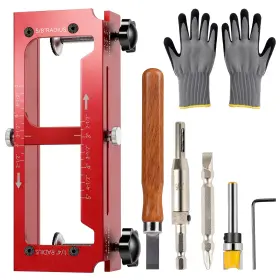 Shineforu 683404246733 2026 Upgraded Door Hinge Jig Aluminum Alloy Template Kit For Red
