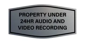 Fcyp24hrdvr-brsslv-m Signs Bylita Fancy Property Under Medium 3.5 Inch X 7 1 Pack Brushed Silver