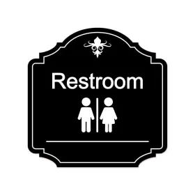 H13rstr-fc-1 Signs Bylita Heritage Plus Restroom Wall Or Door Sign Home Decor - 6 X Inch Small Black