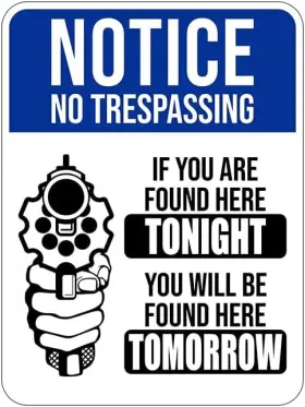 Pr11ntft-fc-2 Signs Bylita Portrait Round Plus Notice No Trespassing If You Are 5 X 7 Inch - Medium