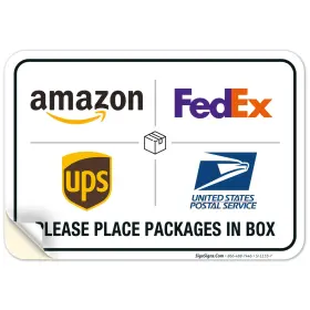 Si-1133-7-d Sigo Signs Package Delivery Sign 10x7 Decal Sticker Instructions