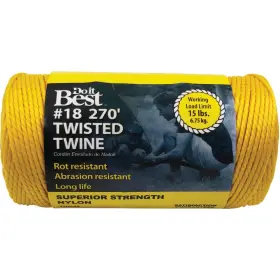 338648 Sim Supply Inc. 009326325606 Do It Best #18 X 270 Ft. Yellow Nylon Twisted Twine Inc