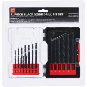 Sim Supply Inc. 009326430997 Do It Best Black Oxide Drill Bit Set 21-piece Qjdib-ptaset-006a