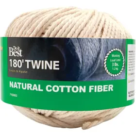 740880 Sim Supply Inc. Do It Best #21 X 180 Ft. Natural Cotton Twine Pack Of 144