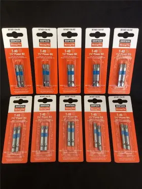 Simpson Strong-tie 707392010531 Lot Of 10 T-40 13/4 Power Bit Bit40t-134-r2 New