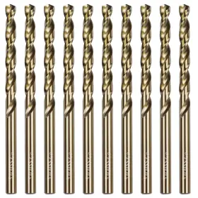 Sipery 610895309869 10pcs Cobalt Drill Bits 5mm M35 Metal Bit Set Twist Jobber Lengt