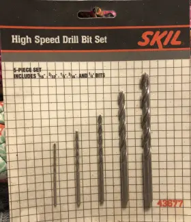43677 Skil 5-piece High Speed Drill Bit Set 1/16 Inch 3/32 1/8 3/16 1/4 New