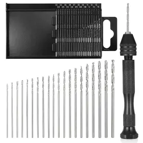 5296ybod6955 Skrfren 21pcs Metric Mini Micro Drill Bit Set Carburetor Jet Bits 0.3-1.6 Mm P