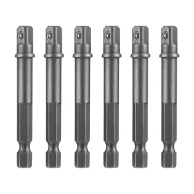 597263 Sliverdew 6pc 1/4 Inch Hex To Impact Socket Adapter Set Drill Driver Bit 25 30 50mm