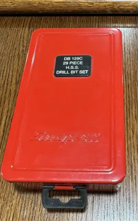 Db129 Snap-on Db 129c Drill Bit Set Hss In Red Steel Case Usa