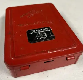 Dbc221 Snap-on Incomplete Red Vintage 21 Piece Cobalt Drill Bit Set Mechanic