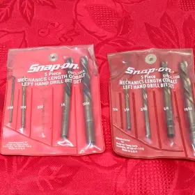 Dbcl105a Snap-on 2x Tools Usa Dbcl105 And 105a 5pc Left-hand Cobalt Drill Bit Set Pouch
