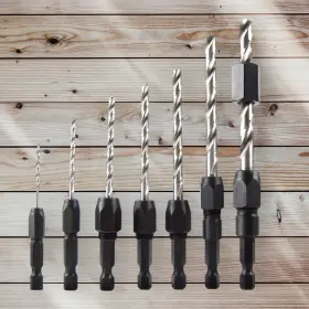 40020 Snappy Drill Bit Adapter Set 1/16-1/4 Inch 7pc No Slip Collet Made In Usa