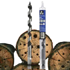 Somada 060777660406 3/8-inch X 6-inch Auger Drill Bit For Wood Quick Change Hex Shank