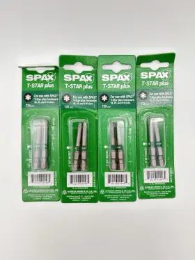 1005601080 Spax 4 Pack 8 Bits T-20 X 2 Inch Screw Drill Bit T-star Plus Torx Drive Head