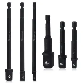 B0czctp31q Speedwox 6pcs Impact Grade Socket Adapter Set 3 Inch 6 Drill 1/4 3/8 1/2