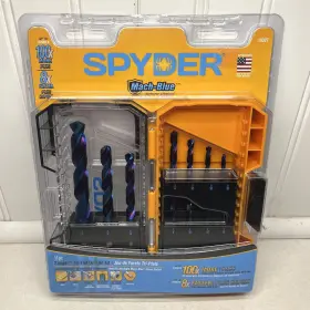 19327 Spyder Mach-blue Assorted High-speed Steel Twist Drill Bit Set 11 Pc