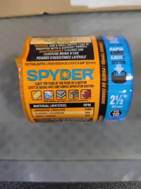 600028cf Spyder Hole Saw Tungsten Carbide Tipped 2-1/2 Inch New #67