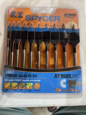 Spyder 884835004651 Brand New Stinger 10 Pc. Spade Bit Drill Set