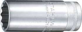 2420038 Stahlwille 018754004379 11/16 Inch Bi-hex Extra Deep Socket With 3/8 Square Drive - 65 Mm Length