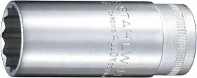 2420040 Stahlwille 018754004386 3/4 Inch Bi-hex Extra Deep Socket With 3/8 Square Drive - 65 Mm Length