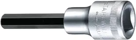 03151408 Stahlwille 018754006991 1/2 Inch 12.5 Mm Square Drive Inhex Socket 8mm 140mm Length Chrome