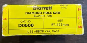 D0500 Starrett 5 Inch Diamond Hole Saw