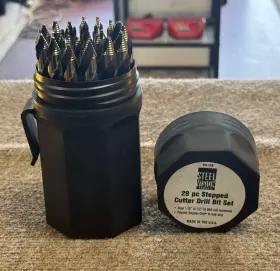 63106 Steel Vision Tools 819847027923 29pc Stepped Cutter Drill Bit Set - Sizes 1/16 Inch 1/2
