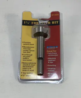 D1008 Steelex 1-1/8 Inch Forstner Bit 3/8 Shank Woodstock International Open