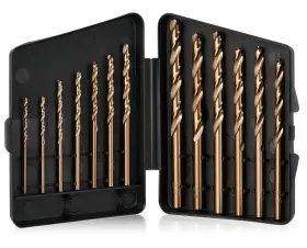 Stratmet 793313716552 13pcs Cobalt Drill Bit Set M35 High Speed Steel 1/16 Inch -1/4 For