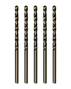 Stroton 643459994973 5% Cobalt Drill Bits For Stainless Steel And Hard Metal 3/32 X 5pcs
