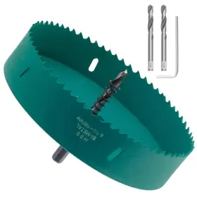 Ekis0491 Suiwotin 160mm/6.3 Inch Hole Saw With Arbor 6-5/16 Bi-metal Wood Ho