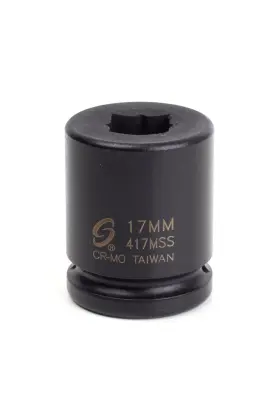 417mss Sunex Tools 613364004173 3/4-inch Drive 17-mm Double Square Impact Socket