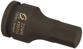450722 Sunex Tools 956260481755 3/4-inch Drive 22-mm Hex Driver Socket