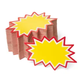 Ss-star23y100 Sutter Signs Starburst With Stickers 200pcs Price Tags For Garage 2x3 Yellow