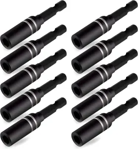 Swanlake Garden Tools 791405056203 1/4 Inch Magnetic Extension Socket Drill Bit Holder 10pcs Screwdriver Ext